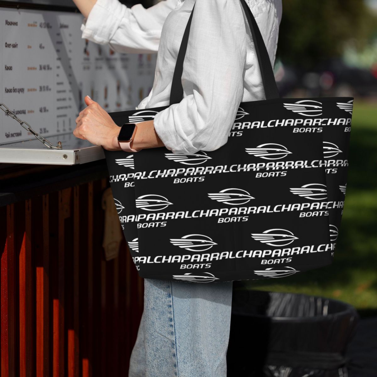 Tote Bag Beach - กระเป๋าโท้ทชายหาดลายโลโก้ Chaparral Boats กระเป๋าสะพายข้าง กระเป๋าออกกำลังกาย กระเป๋าโยคะ