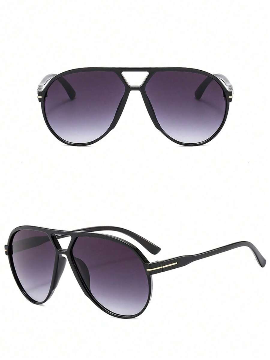 Sunglasses Cat Eye - แว่นตาแฟชั่นทรงใหญ่แบบสองบริดจ์เต็มกรอบ 1 ชิ้น, แว่นตาทรงแคทอายสไตล์เรโทรสำหรับลุคสตรีท