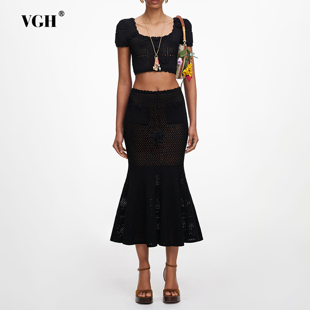 ชุดเซ็ตสองชิ้นลายดอกไม้ 3 มิติ - Crop Top Crochet บทวิจารณ์และราคา