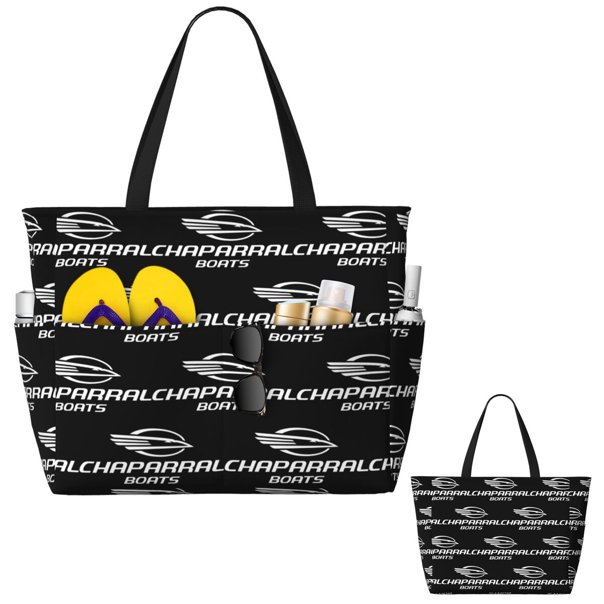 กระเป๋าโท้ทชายหาดลายโลโก้ Chap - Tote Bag Beach บทวิจารณ์และราคา