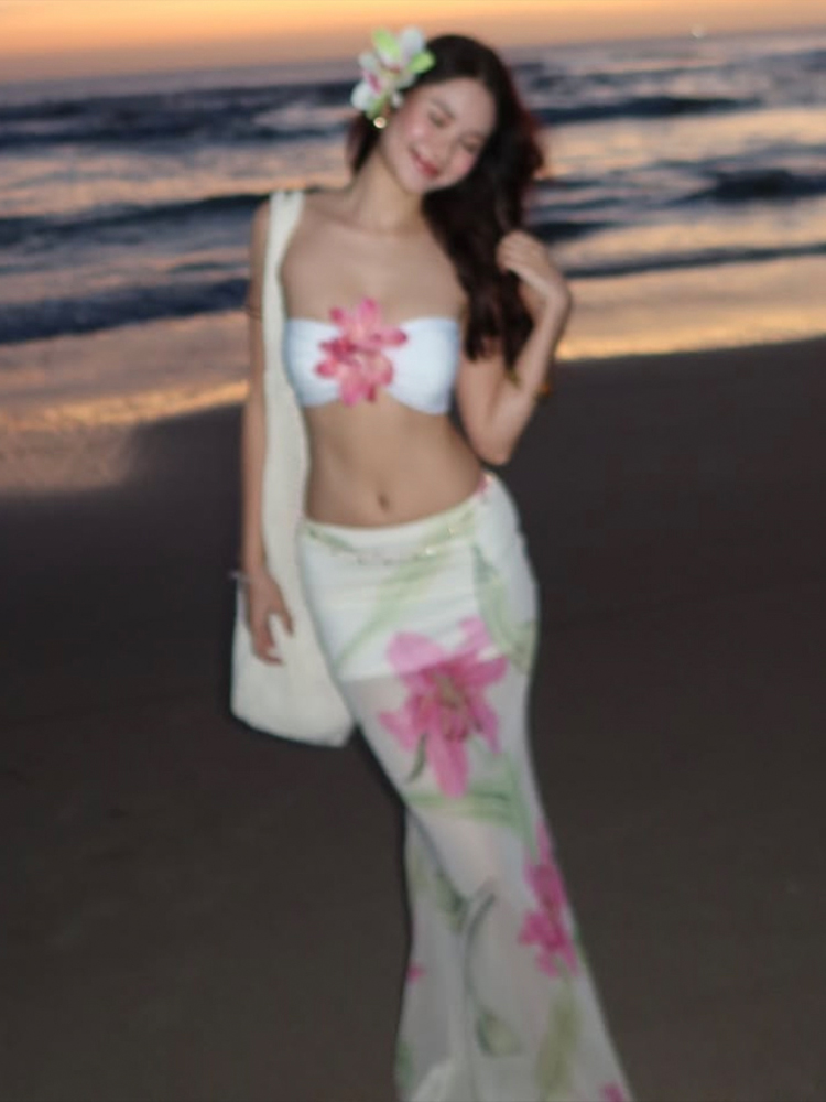Nibber ผู้หญิงสวย 2 ชิ้นชุด 3d - Romper Floral Print บทวิจารณ์และราคา